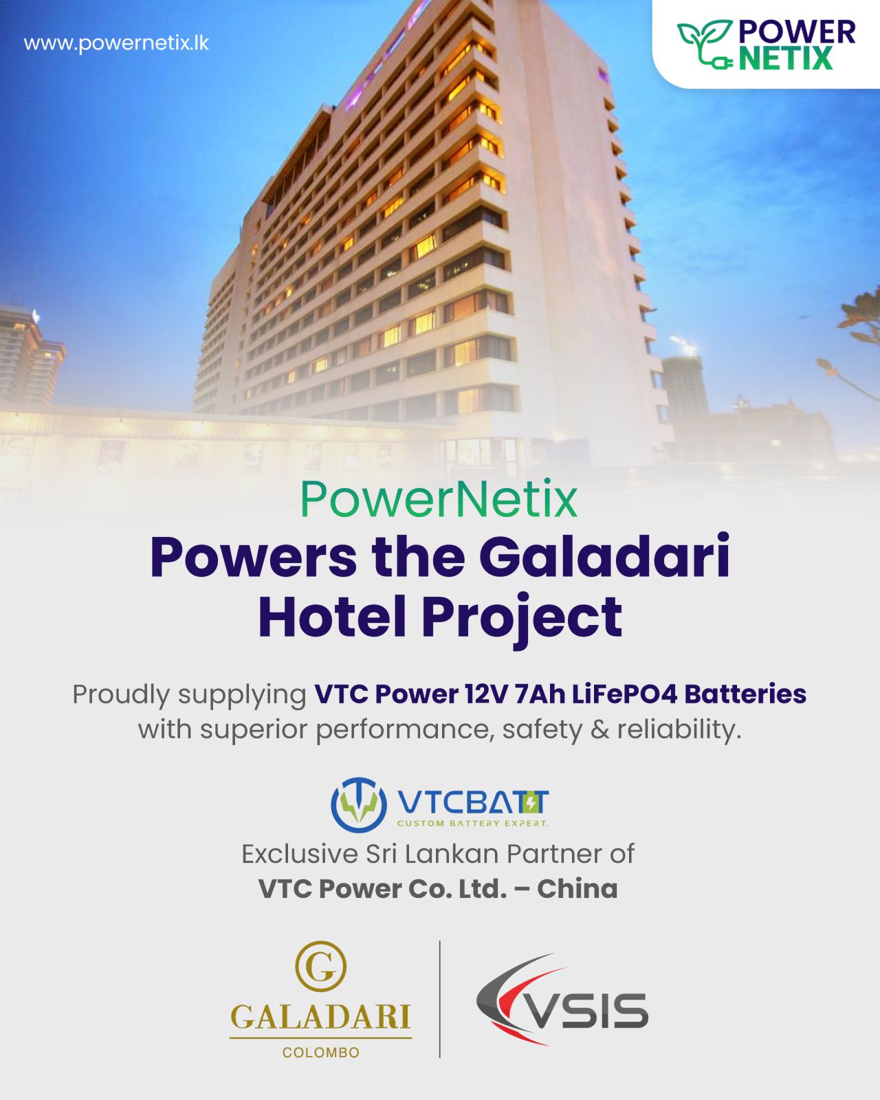 Hotel security installation using VTCBATT battery
